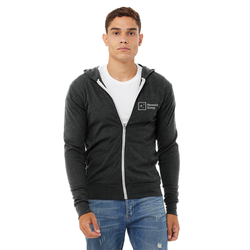 Bella + Canvas Unisex Triblend Full-Zip Lightweight Hoodie